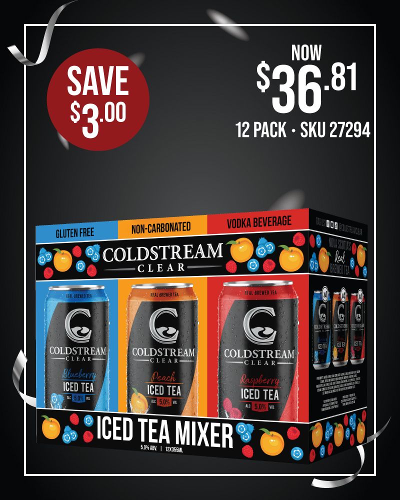 Coldstream Clear Iced Tea Mixer 12 Pack Cans