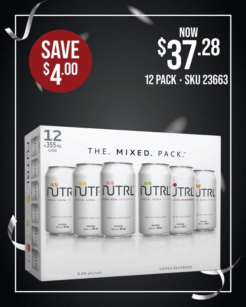 NUTRL Vodka Soda Mixed 12 Pack Cans